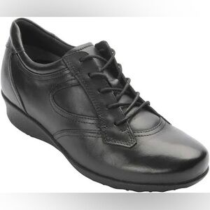 DREW PRAGUE 10234 Women’s Size 10.5 EE, Black Leather, Lace Up Shoes, Like NEW